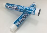 Diâmetro tubo de dentífrico da impressão deslocada de 28 * de 165.1mm laminado com o tampão de parafuso liso