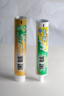 Tubo de pasta de dentes de comprimento de 45 mm a 70 mm, tubos de embalagem dobráveis laminados de alumínio e plástico