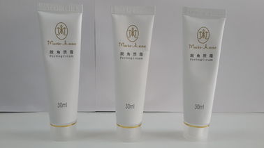 30 ml Tubo de plástico plástico laminado de alumínio branco macio para embalagens de creme para descascar