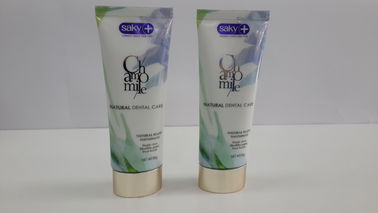 Cosmético de alumínio do revestimento que empacota a impressão oval do Silkscreen do tubo no carimbo frio de prata