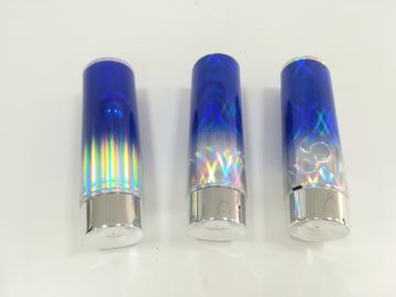 Tubo plástico cosmético laminado holográfico redondo que empacota o tampão de parafuso metálico liso